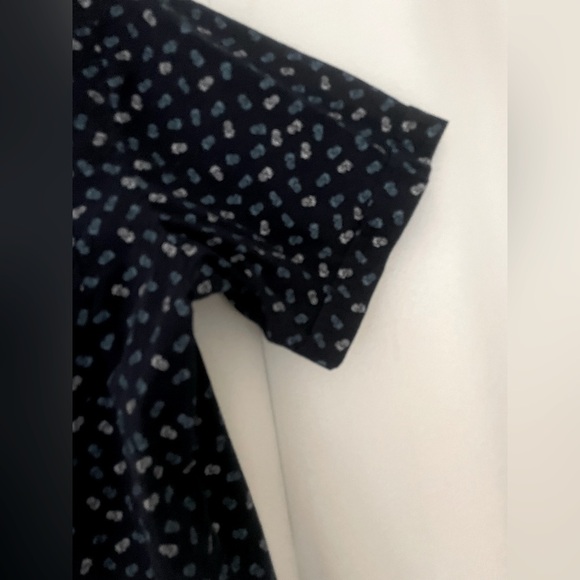 Navy Dark Blue Printed Casual button down Shirt men’s large - Picture 3 of 4